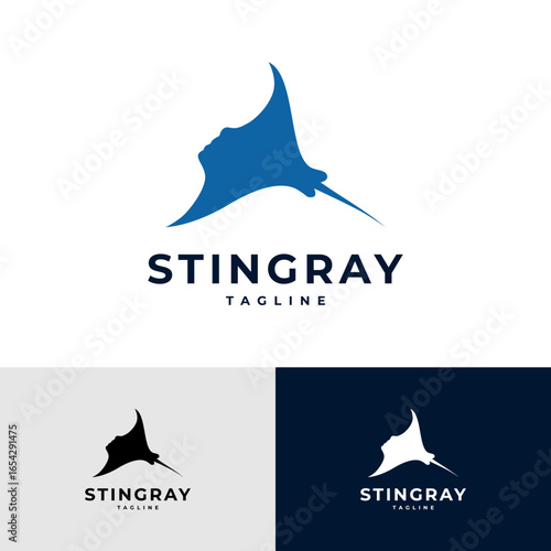 stingray logo design vector illustration