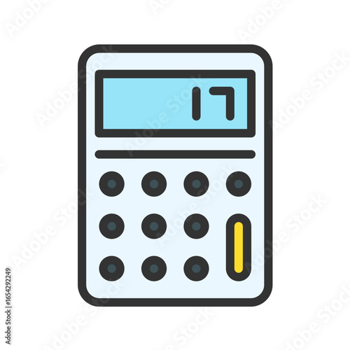Calculator icon vector image. Suitable for mobile apps, web apps and print media.
