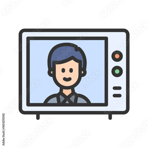 Male Anchor icon vector image. Suitable for mobile apps, web apps and print media.
