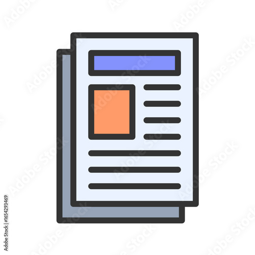 News Report icon vector image. Suitable for mobile apps, web apps and print media.