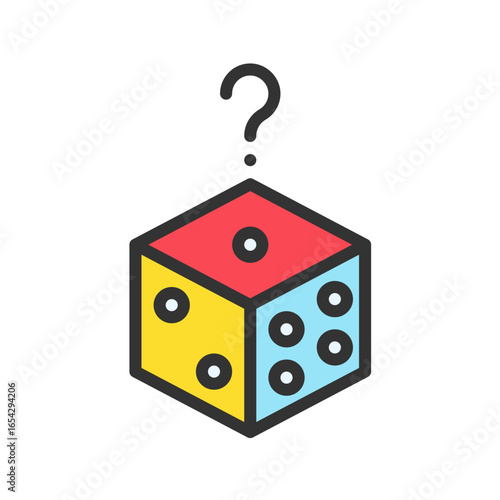 Probability icon vector image. Suitable for mobile apps, web apps and print media.
