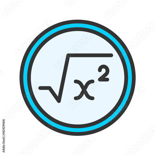 Square Root Symbol icon vector image. Suitable for mobile apps, web apps and print media.