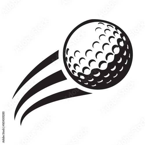 Golf Ball Icon Vector Silhouette Sport Symbol Design Isolated