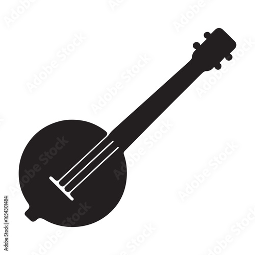 Banjo Silhouette Icon String Instrument