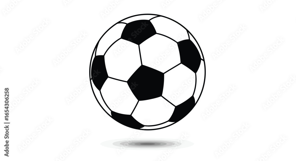 Obraz premium Classic black and white soccer ball for sports isolated on white background