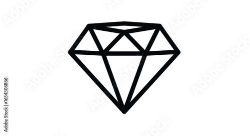 Diamond gem isolated on white background, a symbol of luxury and wealth