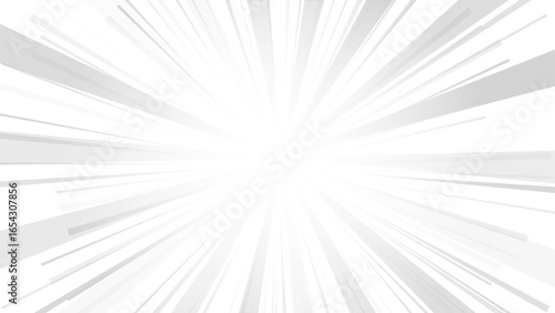 light gray and white sunburst background vector design. Vector background with retro rays .sunburst pattern background. Fast speed lines on white background