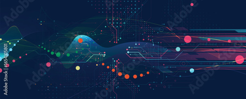 Template for abstract high technology and science background