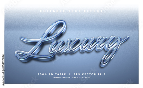 luxury 3d vector text effect with modern style
