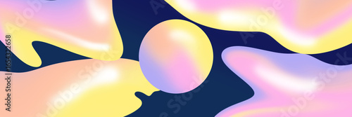 Wallpaper Mural Vibrant abstract gradient background with fluid pastel neon shapes in pink, yellow, and purple tones. Perfect for web banners, social media covers, presentations, and modern digital design. Torontodigital.ca