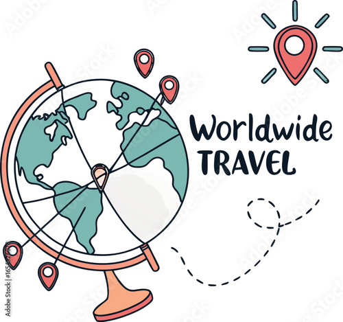A vibrant abstract vector illustration of a tree with birds, clocks, and a globe representing the concept of time and the world