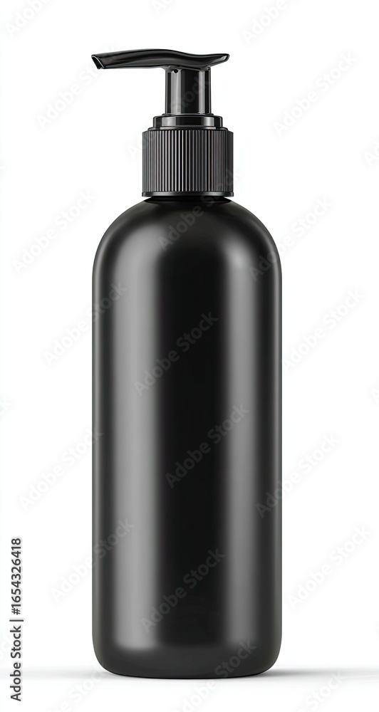 Fototapeta premium Matte black pump bottle
