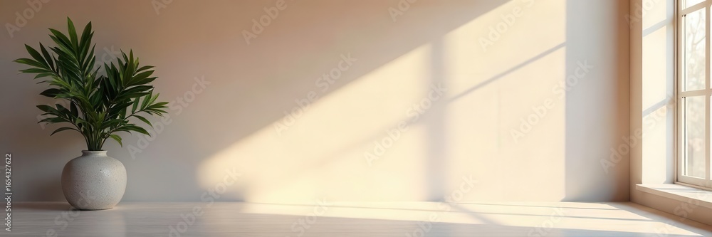 Fototapeta premium Soft, diffused light illuminates minimalist scene, dreamy, atmosphere