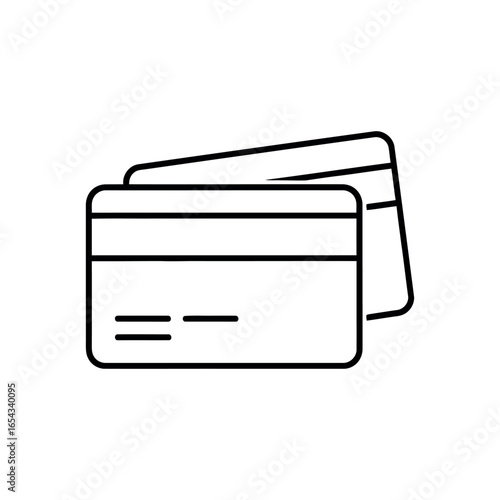 Credit card payment vector line icon
