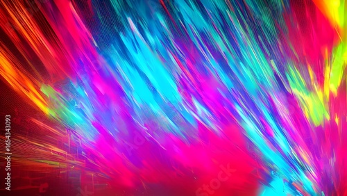 A colorful abstract fractal wallpaper with a swirling rainbow pattern and blurred lines