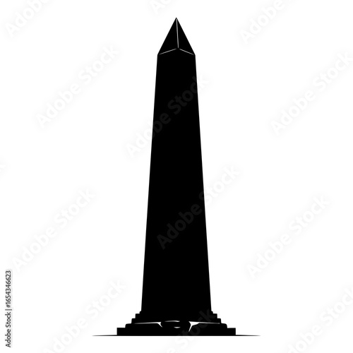 black and white monument