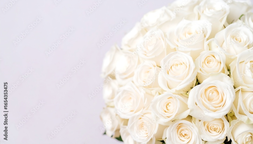 Obraz premium Close-up of a bouquet of white roses