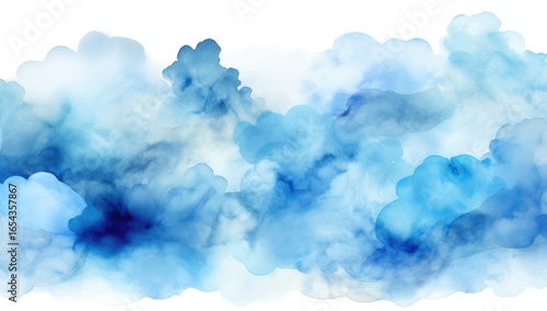 Light blue smoke or scattered blue paint