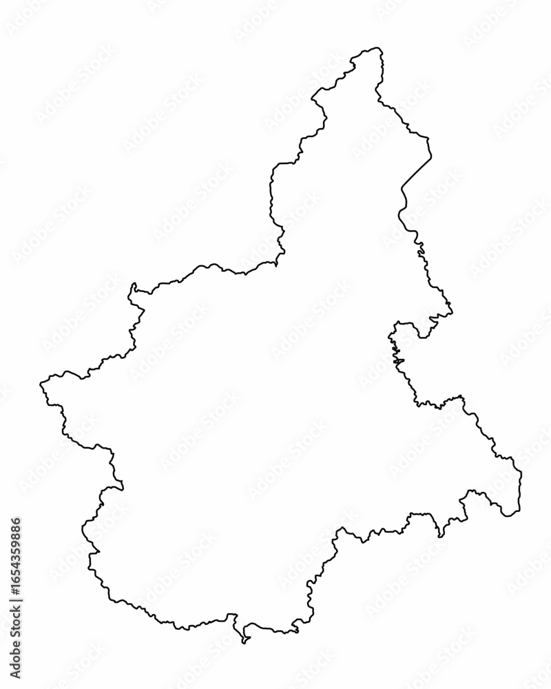 Fototapeta premium Piedmont outline map