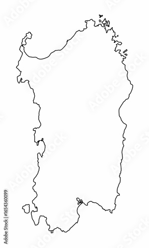 Sardinia outline map