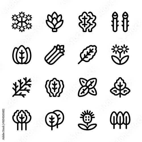 Greens icons. Pixel perfect 32x32px.