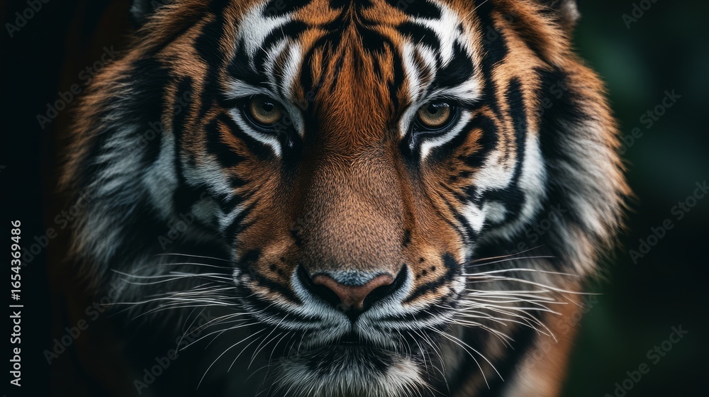 Fototapeta premium Realistic animal portrait in 4k resolution with cinematic color grading and moody atmosphere, stunning and detailed lifelike wildlife photography for captivating wallpaper and creative digital art bac