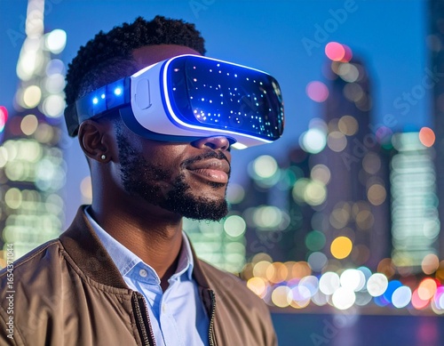 „Cyberpunk fashion and futuristic urban lifestyle with neon lights and high-tech clothing.“