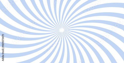  Simple  background with blue stripes. Sunburst radial vector.
