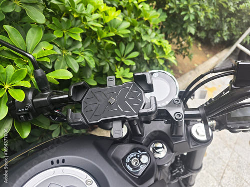 バイクとスマホホルダー