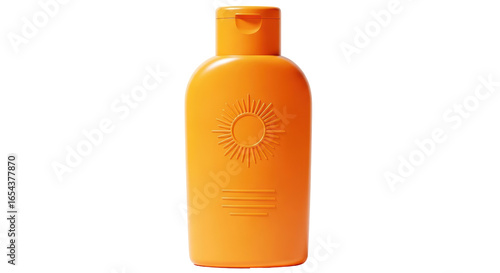 Isolated Sunscreen Bottle