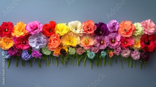 Wallpaper Mural Vibrant floral arrangement, various blossoms in a rainbow of colors Torontodigital.ca