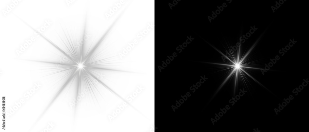 Obraz premium PNG gold Star Light Sparkle and White glow light effect. Transparent Background. Starlight sparkle. Light flare effect shine glow. Light PNG. design elements