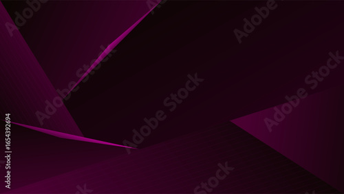 ABSTRACT DARK BACKGROUND WITH TRIANGLE GEOMETRIC SHAPES GRADIENT PINK COLOR DESIGN VECTOR TEMPLATE GOOD FOR MODERN WEBSITE, WALLPAPER, COVER DESIGN, LANDING PAGE