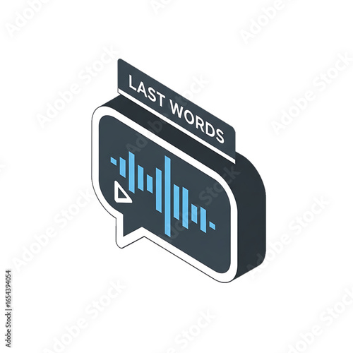 Digital icon “Last Words,” symbolizing memory, voice, and remembrance.