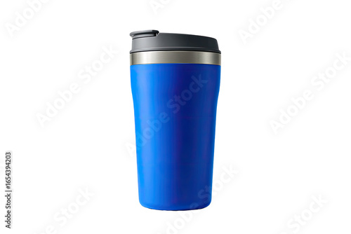 Wallpaper Mural A vibrant blue travel mug with a gray lid Torontodigital.ca