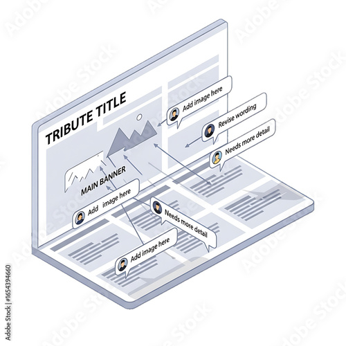 Digital tribute page, symbolizing online remembrance and legacy.