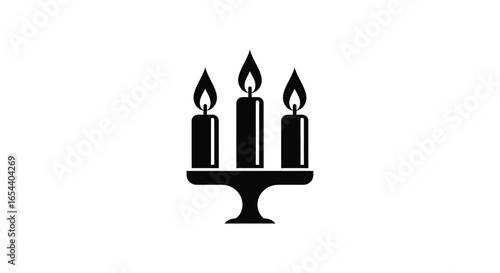 Three Candles in a Candelabra