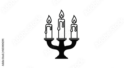 Three Candles in a Candelabra