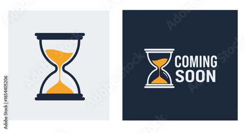 Hourglass Icon with Coming Soon Text