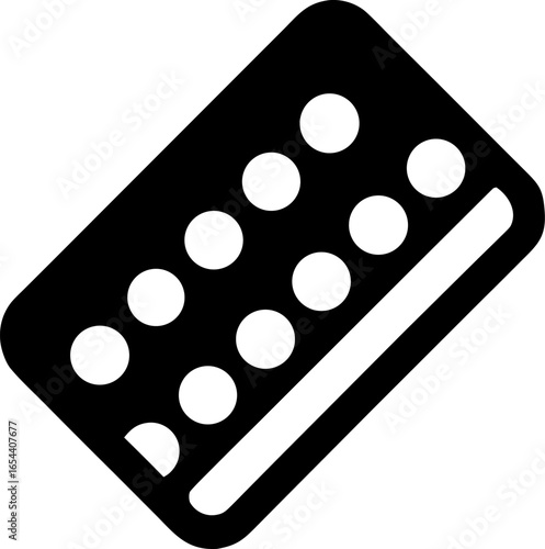 Medicine Pills in Blister Packaging Silhouette