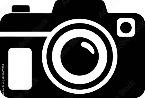 Point and Shoot Camera Silhouette Graphic