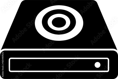 CD or DVD ROM Drive Silhouette
