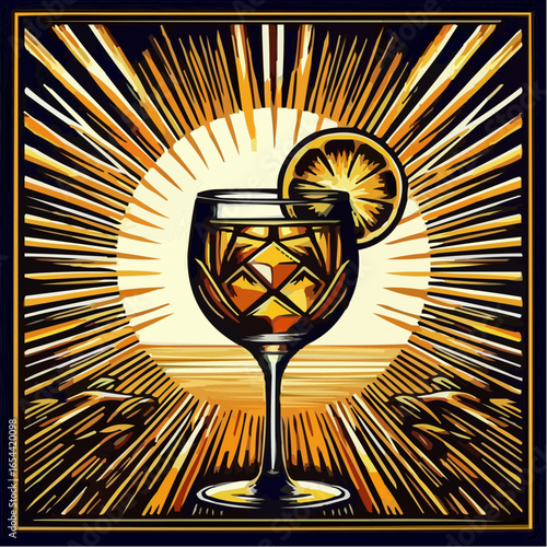 
representation of a sophisticated drink
 1