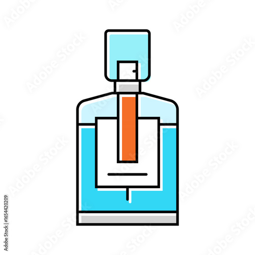 mens fragrance bottle color icon vector illustration