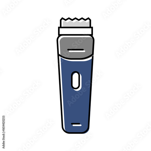 beard trimmer men cosmetic color icon vector illustration