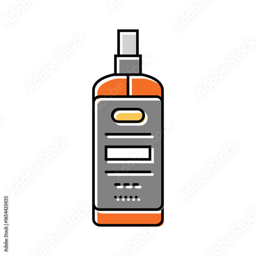 toner bottle men cosmetic color icon vector illustration