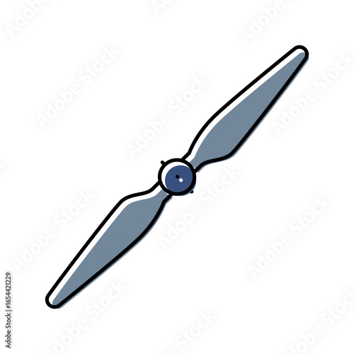 propeller unmanned aerial vehicle color icon vector illustration