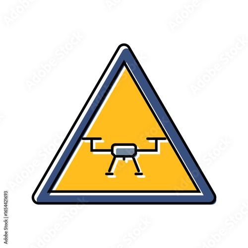 drone safety aerial vehicle color icon vector illustration