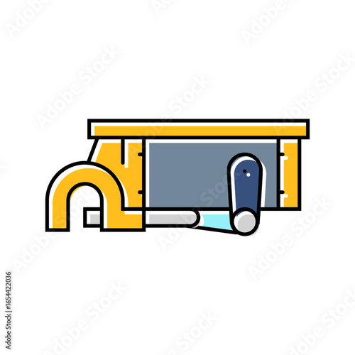 payload attachment unmanned aerial vehicle color icon vector illustration