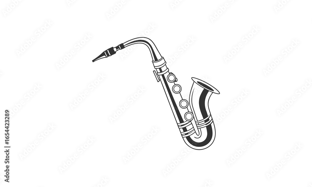 Naklejka premium azz Saxophone Illustration
